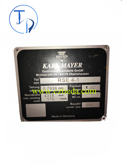 Pre-owned Karl Mayer Warp Knitting Machine