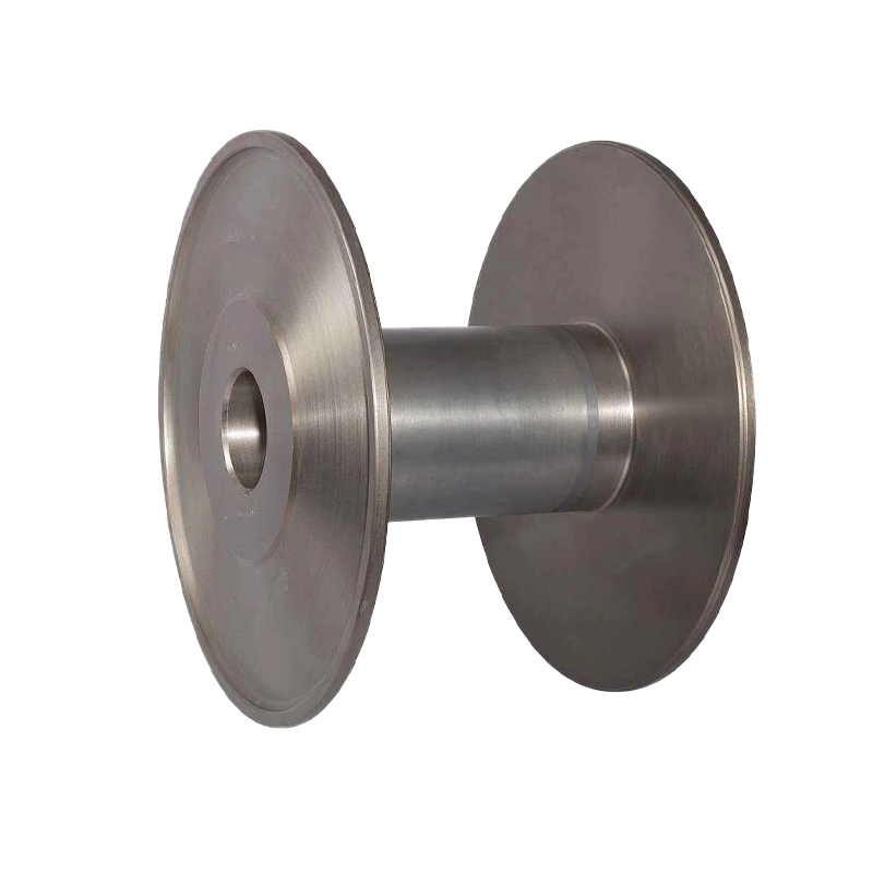 Forged warping beams for textile production lines