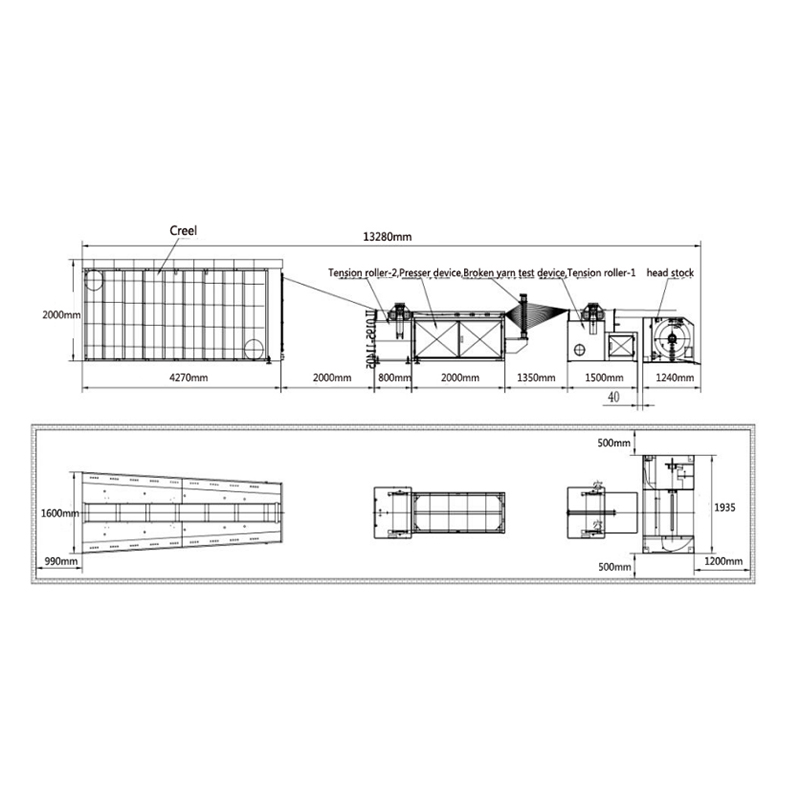 High-precision split warping machine for textile manufacturing