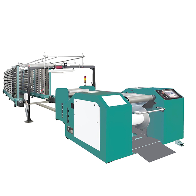 High-efficiency warping machine for spandex and elastic yarns