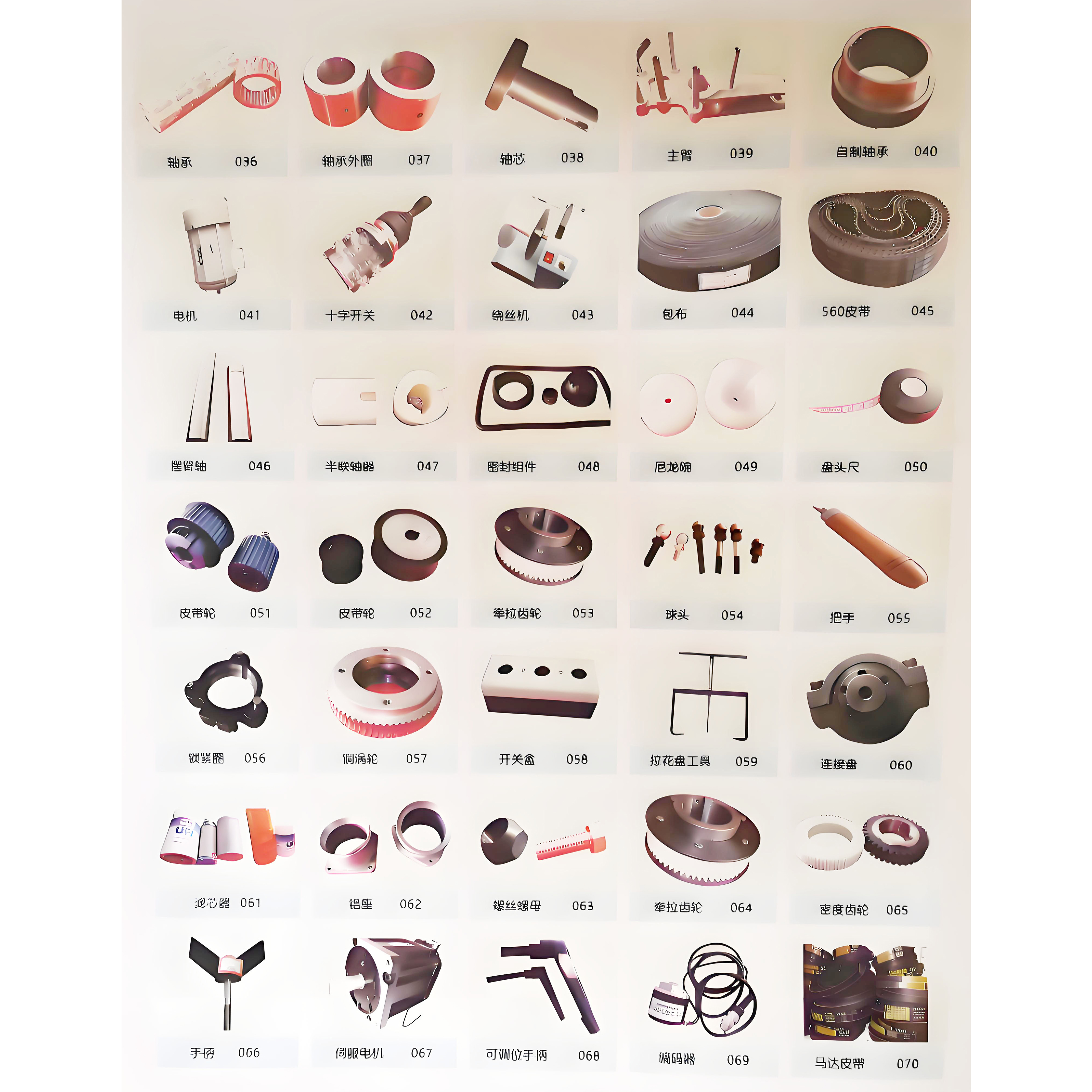 Essential textile machinery components for warp knitting machines